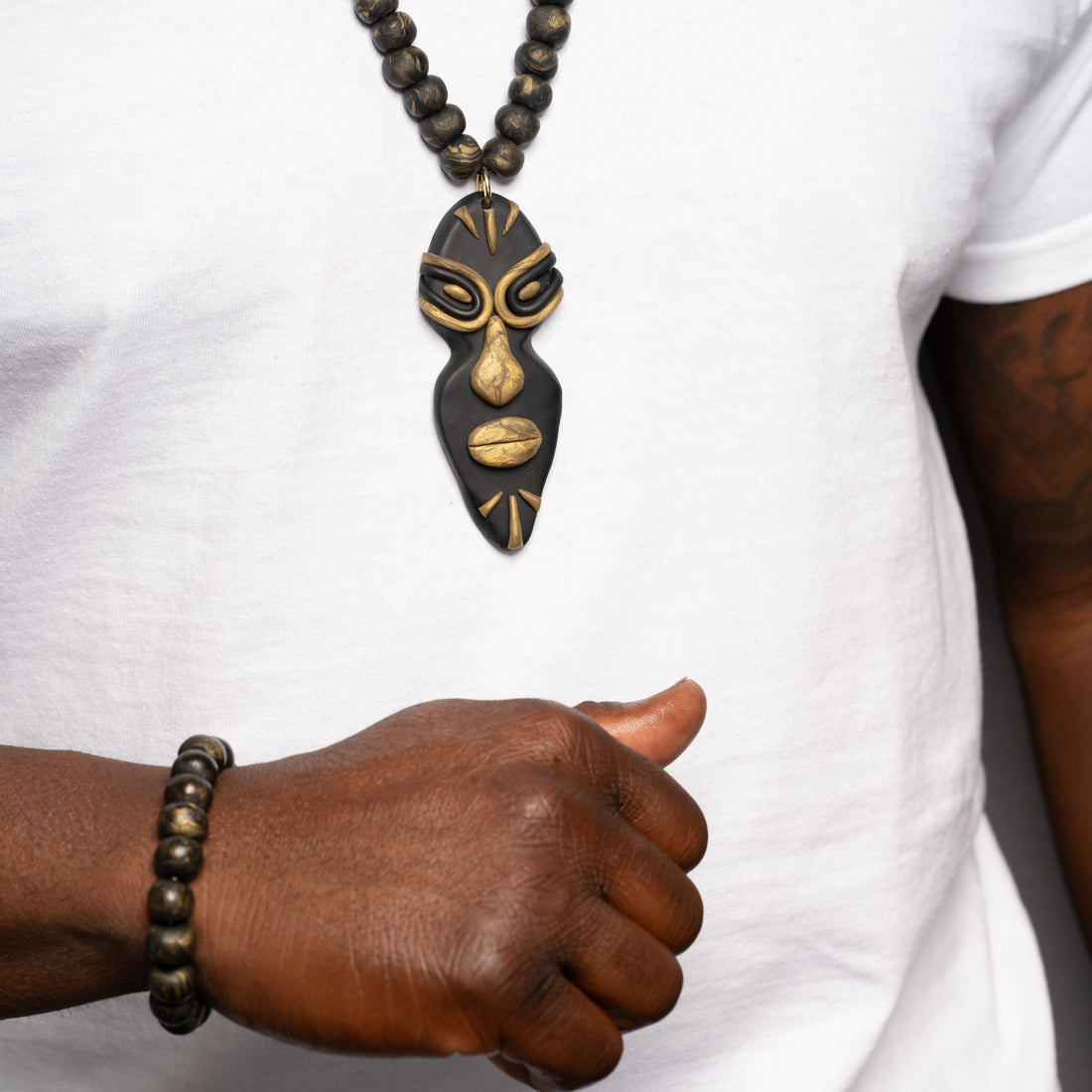 Beaded Mask Medallion II